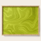 Chartreuse Swirl Marble Serving Tray Gallery Image 1