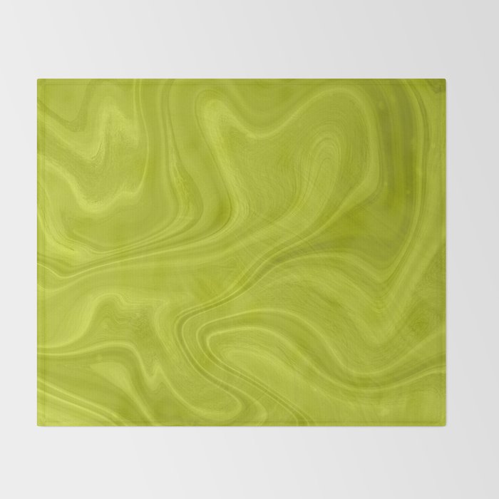 Chartreuse Swirl Marble Throw Blanket Gallery Image 2