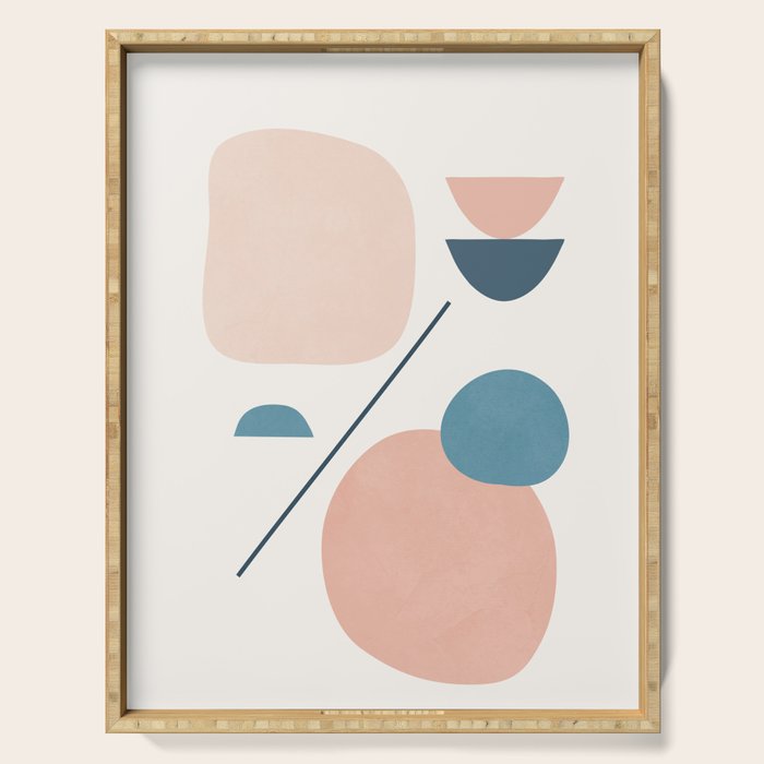 Abstract Minimal Shapes 33 Serving Tray Gallery Image 1