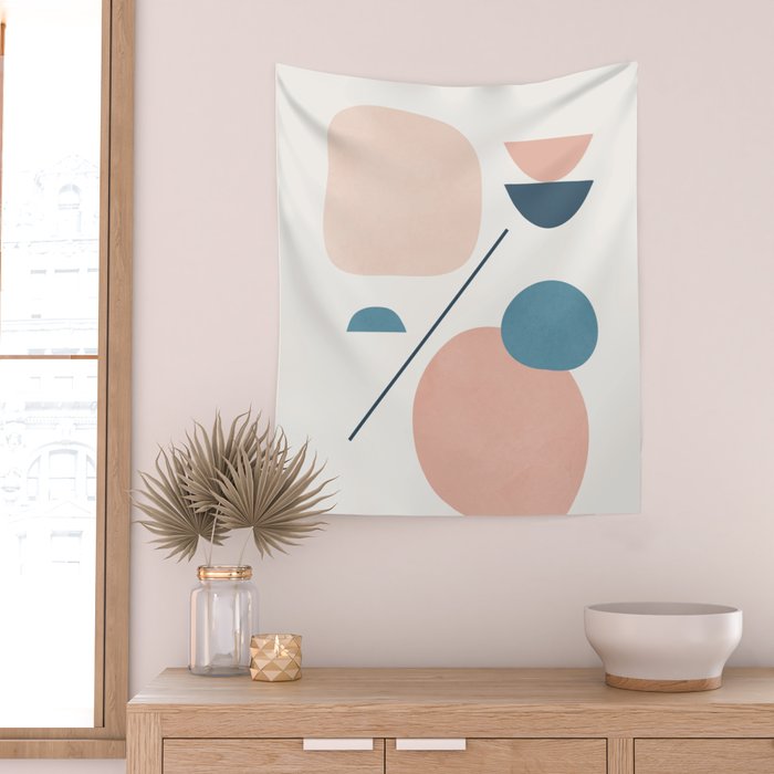 Abstract Minimal Shapes 33 Wall Tapestry Gallery Image 2
