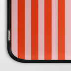 Bold Bright Basic Stripes in Pink and Red Orange Laptop Sleeve Gallery Image 3
