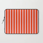 Bold Bright Basic Stripes in Pink and Red Orange Laptop Sleeve Gallery Image 1