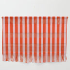 Bold Bright Basic Stripes in Pink and Red Orange Wall Hanging Gallery Image 1