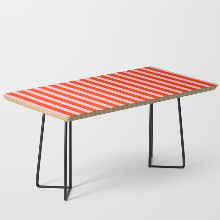 Bold Bright Basic Stripes in Pink and Red Orange Coffee Table Gallery Image 1