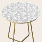 Fun black and white cartoon doodle art pattern Side Table Gallery Image 2