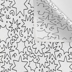 Fun black and white cartoon doodle art pattern Wall Tapestry Gallery Image 3