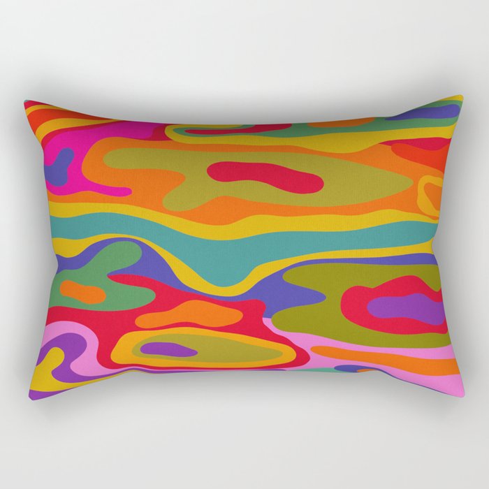 Colorful Pattern Rectangular Pillow Gallery Image 2