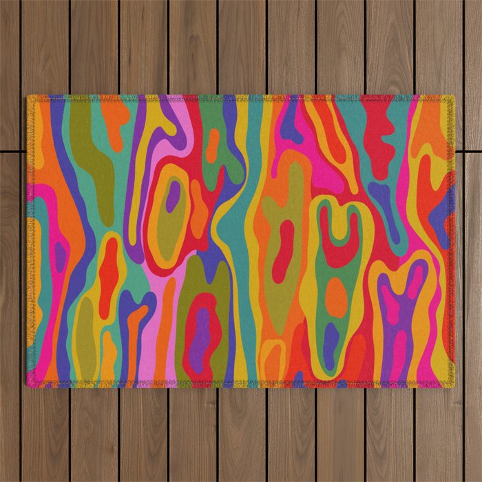 Colorful Pattern Outdoor Rug Gallery Image 1