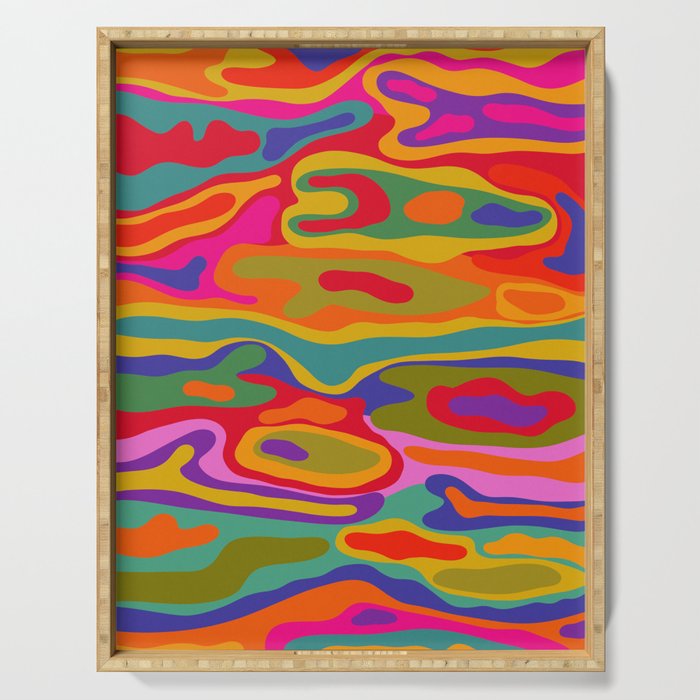Colorful Pattern Serving Tray Gallery Image 1