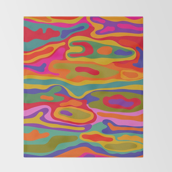 Colorful Pattern Throw Blanket Gallery Image 2