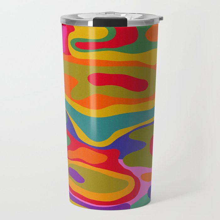 Colorful Pattern Travel Mug Gallery Image 1