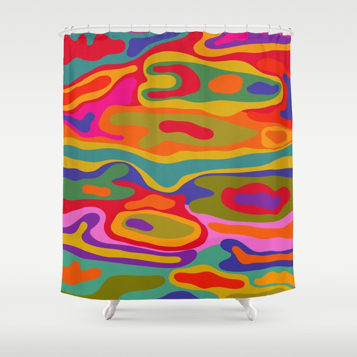 Colorful Pattern Shower Curtain Gallery Image 1