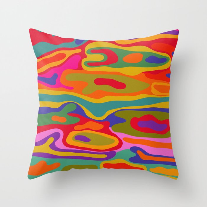 Colorful Pattern Throw Pillow Gallery Image 1