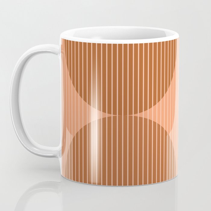 Abstraction Shapes 17 in Terracotta Shades (Moon Phase Abstract)  Coffee Mug Gallery Image 3