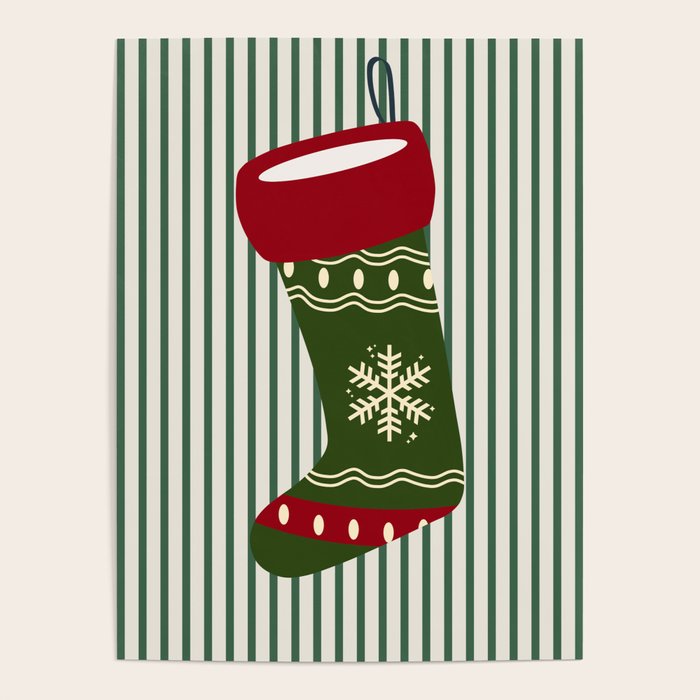 Christmas Stocking Green Poster Gallery Image 4