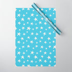 Stars Sky Blue Wrapping Paper Gallery Image 1