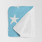 Stars Sky Blue Throw Blanket Gallery Image 3