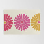 Retro Summer Daisies VII Rug Gallery Image 2