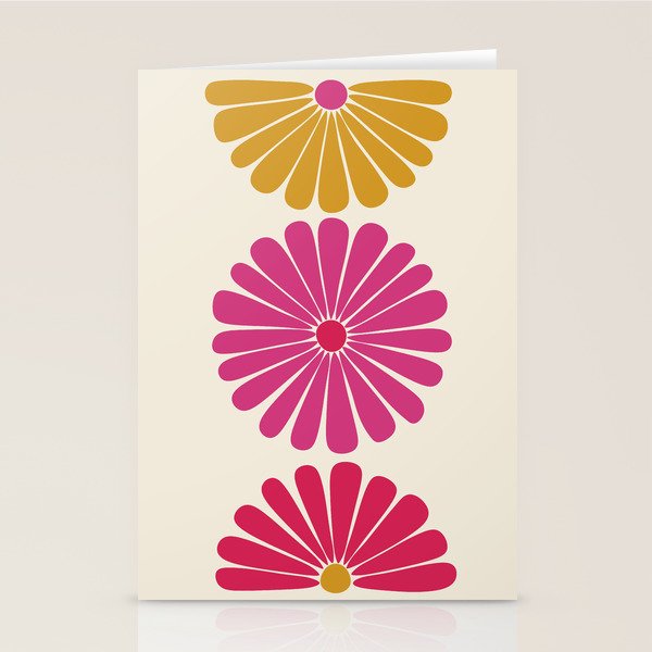Retro Summer Daisies VII Stationery Card Gallery Image 1