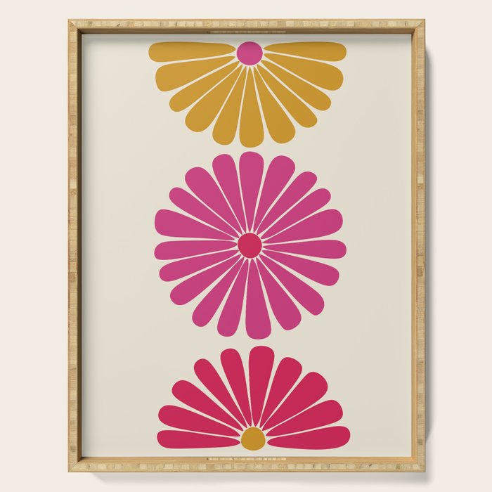 Retro Summer Daisies VII Serving Tray Gallery Image 1