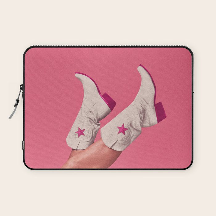 These Boots - Hot Neon Pink Laptop Sleeve Gallery Image 1