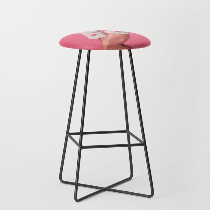 These Boots - Hot Neon Pink Stool Gallery Image 1