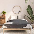 Mid Century Modern Minimalist Abstract Art Brush Strokes Black & White Ink Art Colorfield Comforter Gallery Image 3