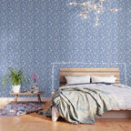 Vintage Style Chintz Florals On Blue Wallpaper Gallery Image 3