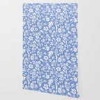 Vintage Style Chintz Florals On Blue Wallpaper Gallery Image 2