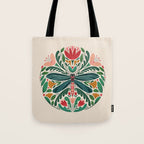 Dragonfly Folk Design Tote Bag Gallery Image 1