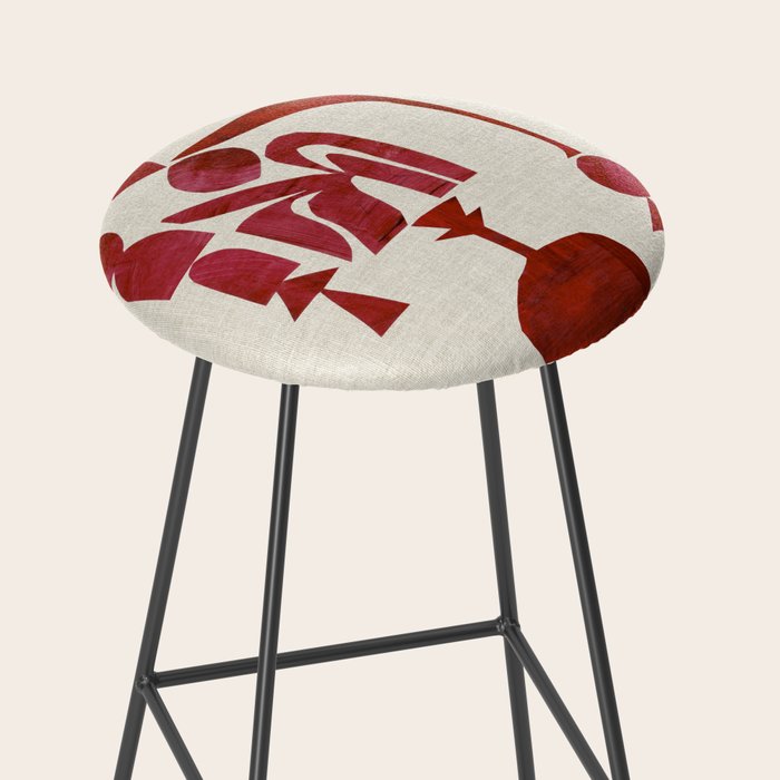 Crimson Fire Flower Stool Gallery Image 2
