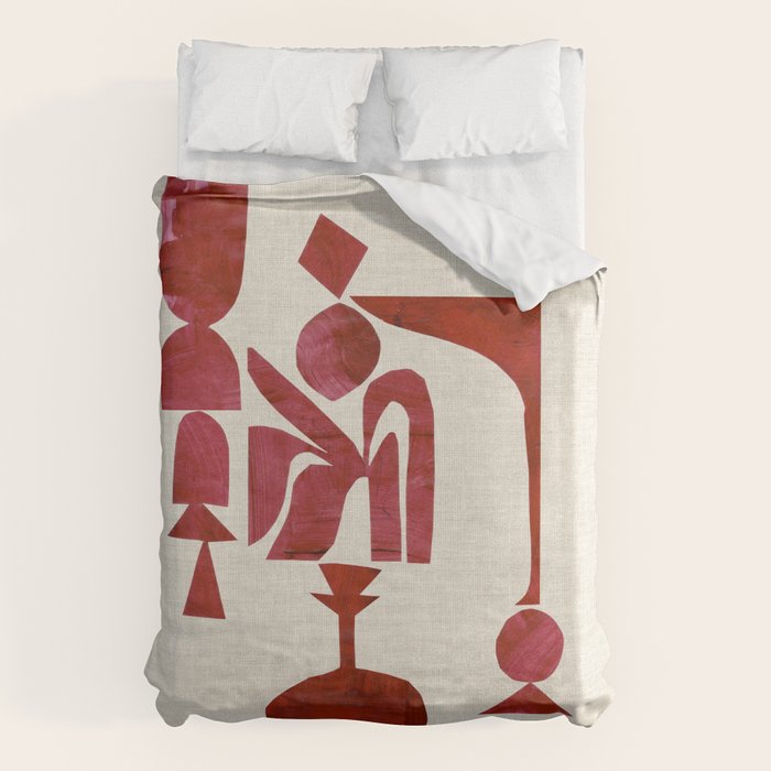 Crimson Fire Flower Duvet Cover Gallery Image 1