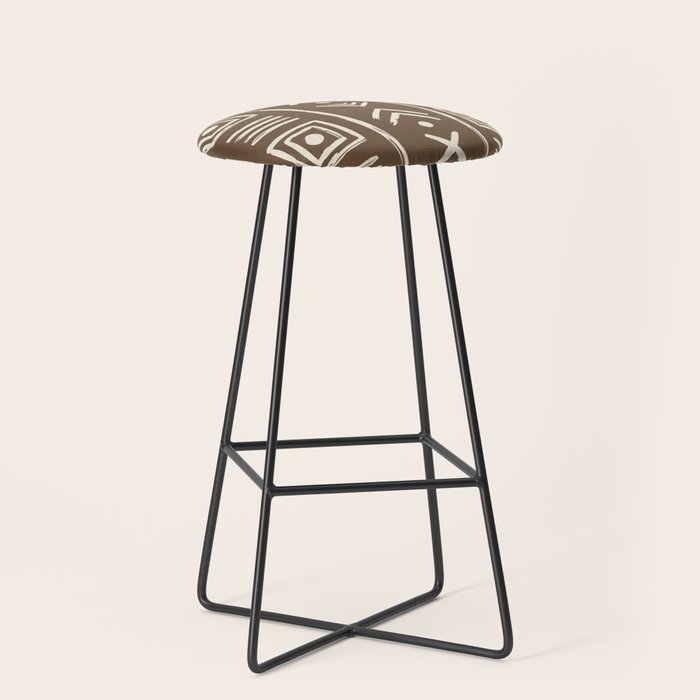 Tribal Coffee Liqueur Pattern Stool Gallery Image 1