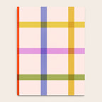 Mid Mod Rainbow Summer Gingham Check pattern Notebook Gallery Image 4