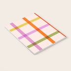 Mid Mod Rainbow Summer Gingham Check pattern Notebook Gallery Image 3