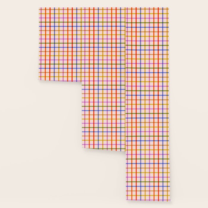 Mid Mod Rainbow Summer Gingham Check pattern Wallpaper Gallery Image 3