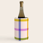 Mid Mod Rainbow Summer Gingham Check pattern Wine Chiller Gallery Image 3
