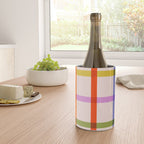 Mid Mod Rainbow Summer Gingham Check pattern Wine Chiller Gallery Image 4