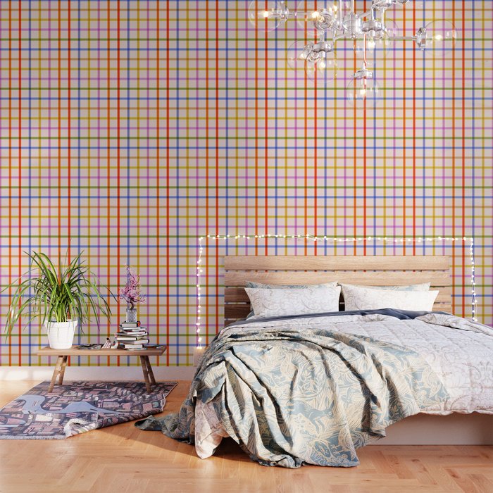 Mid Mod Rainbow Summer Gingham Check pattern Wallpaper Gallery Image 3