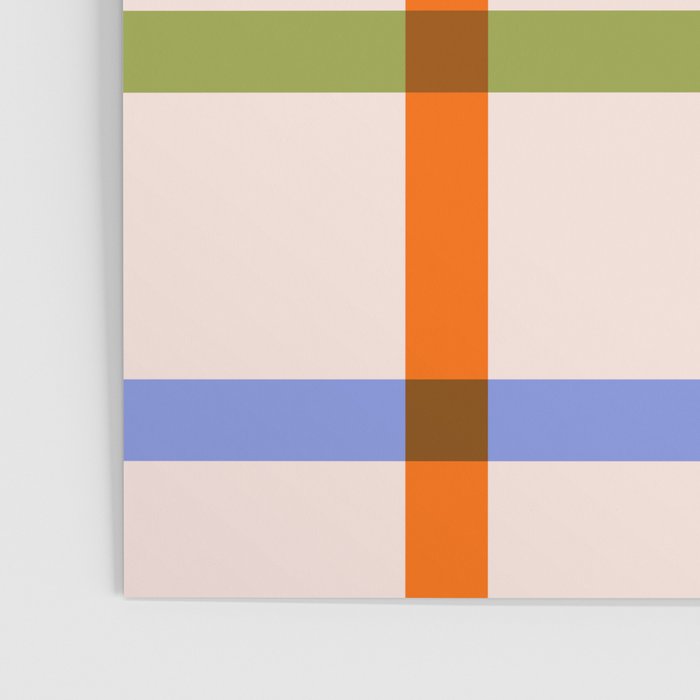 Mid Mod Rainbow Summer Gingham Check pattern Poster Gallery Image 3