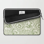 William Morris Wild Tulip Forest Green Floral Laptop Sleeve Gallery Image 2