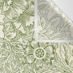 William Morris Wild Tulip Forest Green Floral Wall Tapestry Gallery Image 3