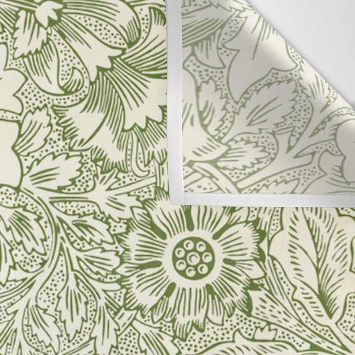 William Morris Wild Tulip Forest Green Floral Wall Tapestry Gallery Image 3