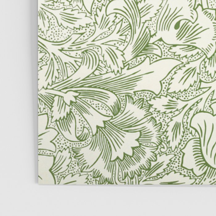 William Morris Wild Tulip Forest Green Floral Poster Gallery Image 3