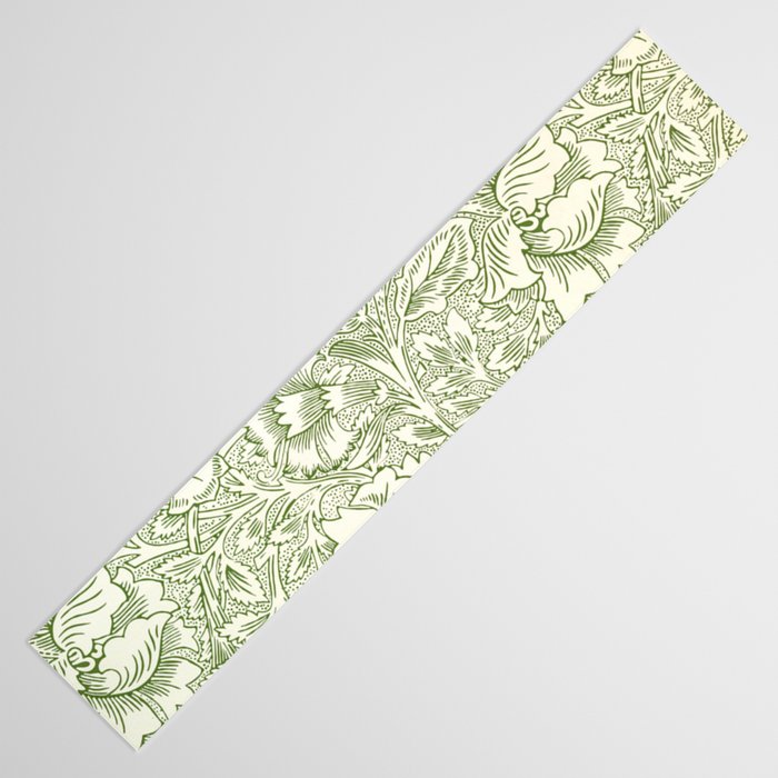 William Morris Wild Tulip Forest Green Floral Table Runner Gallery Image 3