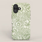 William Morris Wild Tulip Forest Green Floral iPhone Case Gallery Image 1
