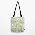 William Morris Wild Tulip Forest Green Floral Tote Bag Gallery Image 2