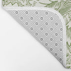 William Morris Wild Tulip Forest Green Floral Bath Mat Gallery Image 2