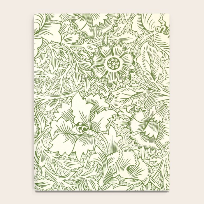 William Morris Wild Tulip Forest Green Floral Notebook Gallery Image 4