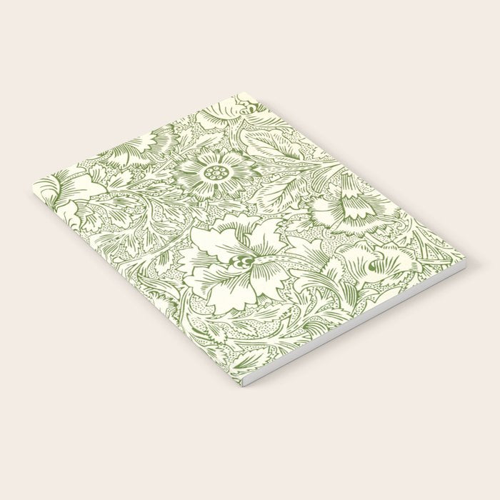 William Morris Wild Tulip Forest Green Floral Notebook Gallery Image 2